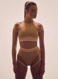 HAMADE – Mesh Side Garter Bottoms