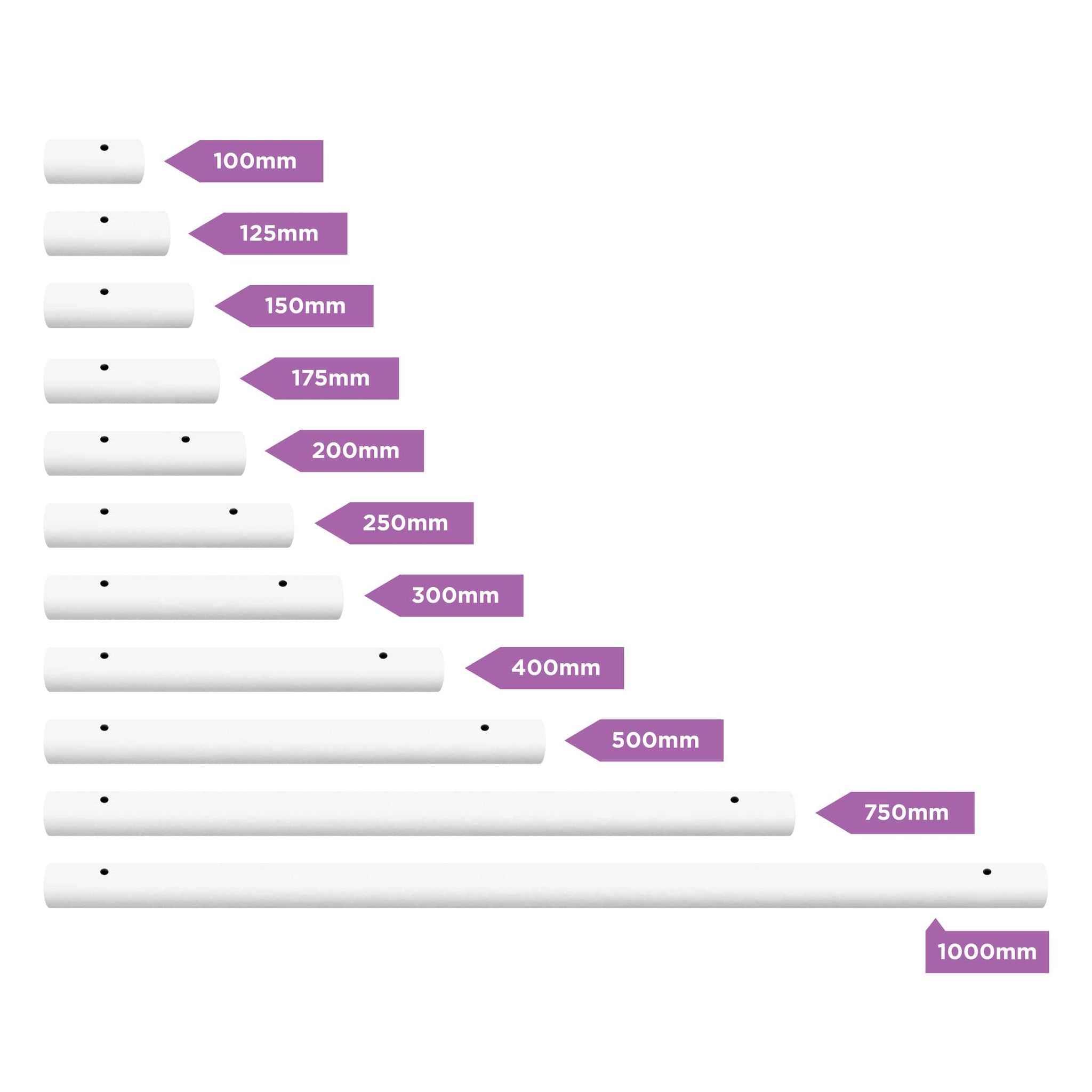 X-POLE - Pole Extension ∅45mm Powder Coated White