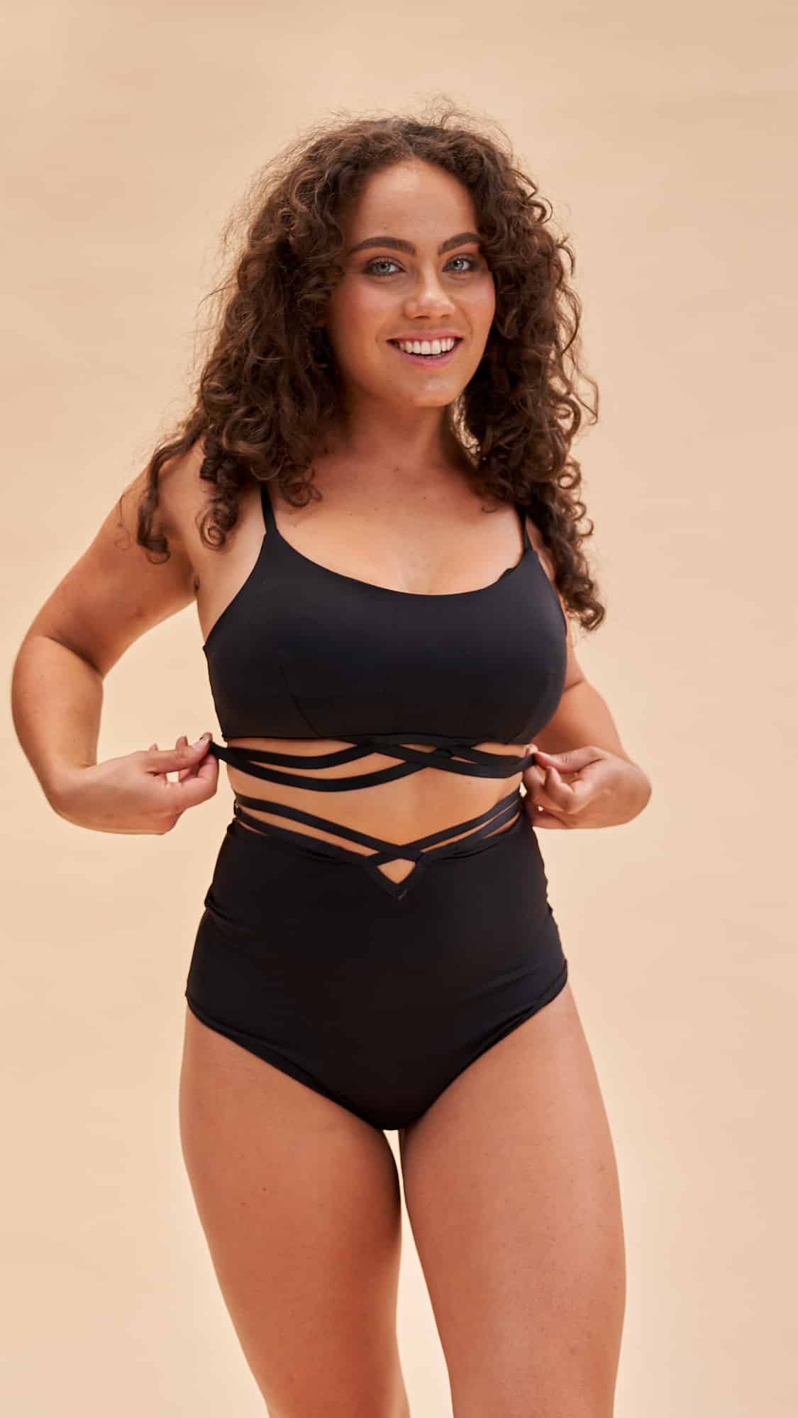 LUNALAE - Willow Cross Over High Waist Bottoms