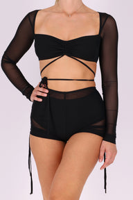 EXO WEAR – Short en mesh avec liens réglables