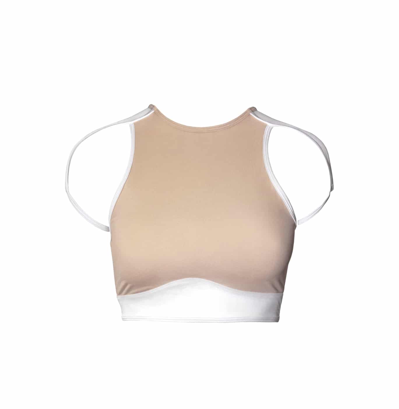 HAMADE - HIGH SCOOP NECK CROP TOP