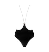 HAMADE - NECK RING HIGH WAISTED BOTTOMS B/W