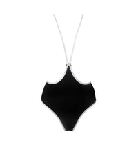 HAMADE - NECK RING HIGH WAISTED BOTTOMS B/W