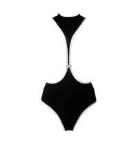 HAMADE - NECK RING HIGH WAISTED BOTTOMS B/W