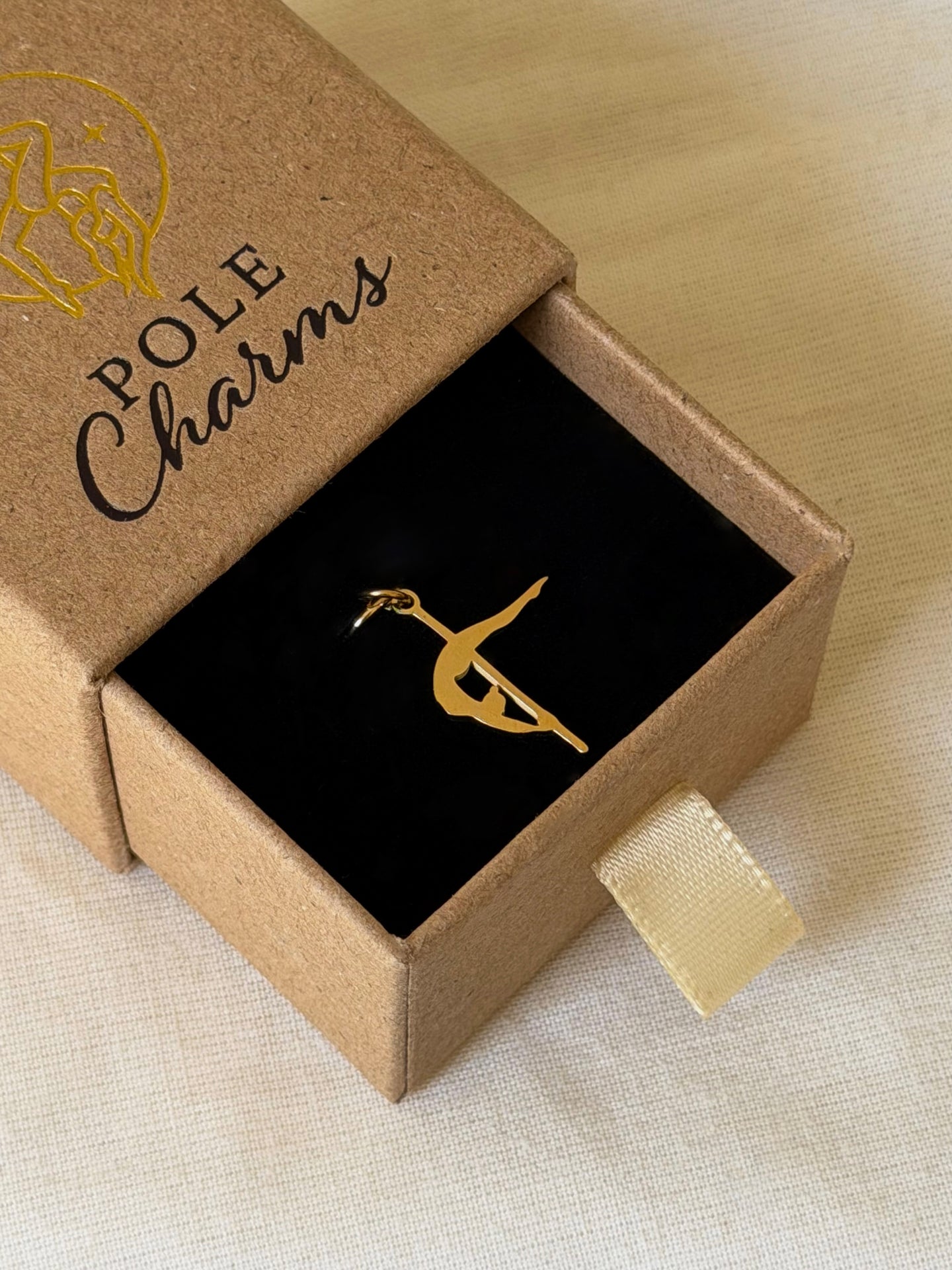 POLE CHARMS – "Crescent Moon" Gold Charm