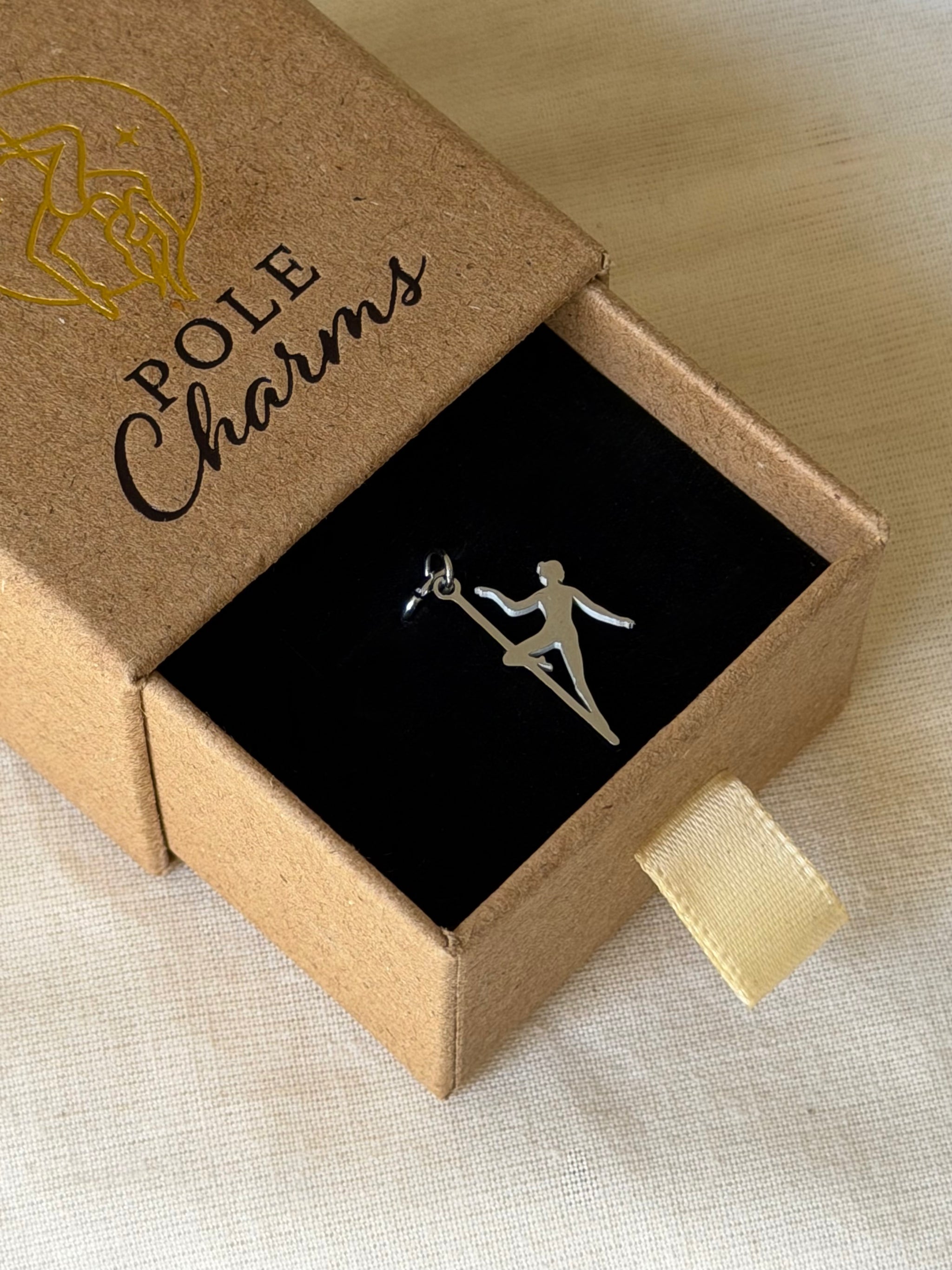 POLE CHARMS – "Cupid" Silver Charm