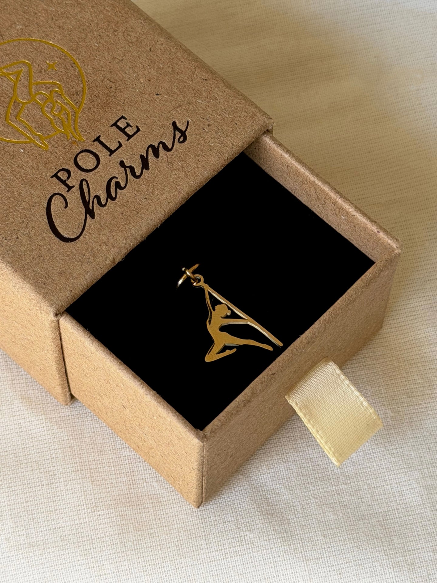POLE CHARMS – "Hangman" Gold Charm
